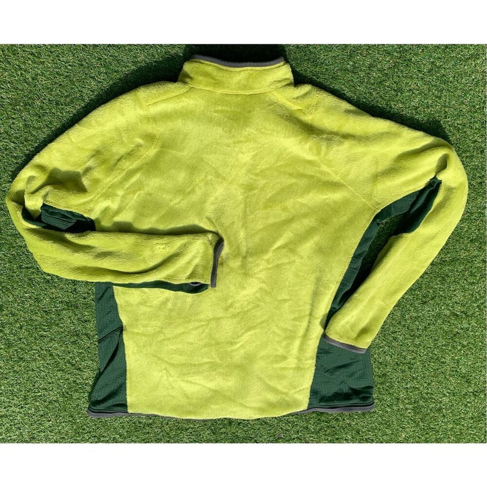 Patagonia R2 Bright Green Full Zip high pile FUZZY FLEECE Jacket Coat Men’s XXL - Picture 4 of 6